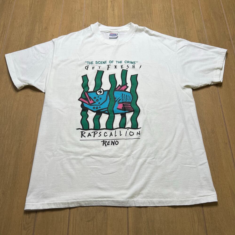 Vintage Raps Callion Reno Graphic T Shirt Hanes Beefy-T USA XL 90s